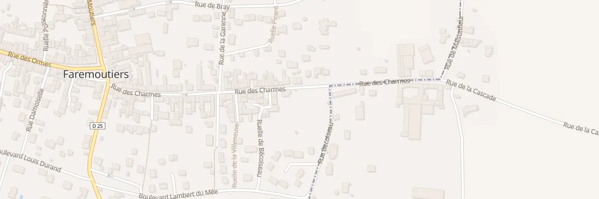 Plan du 69B Rue des Charmes à Faremoutiers