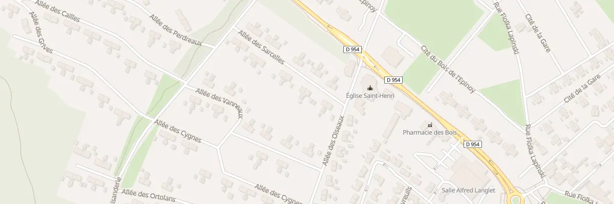 Plan du 16 All des Sarcelles à Libercourt