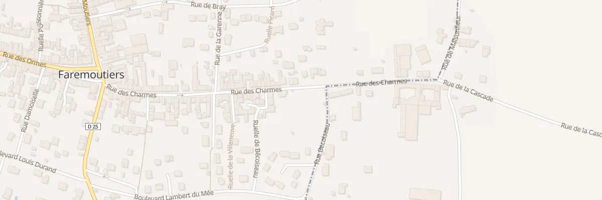 Plan du 69E Rue des Charmes à Faremoutiers