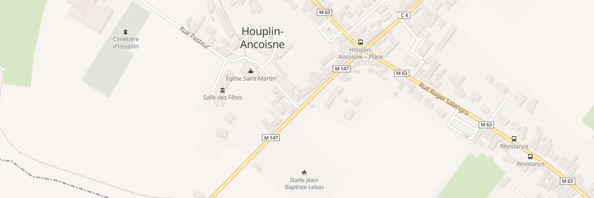 Plan du 28 Rue Jean-Baptiste Lebas à Houplin-Ancoisne