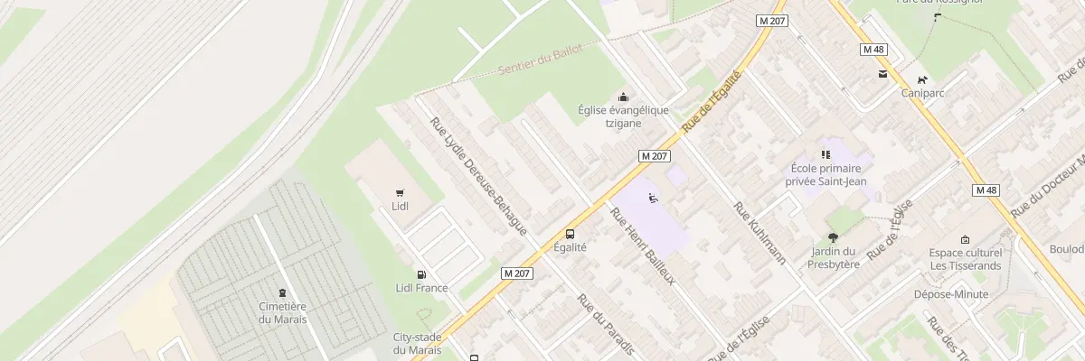 Plan du 3 Rue du Maire E Dereuse à Lille