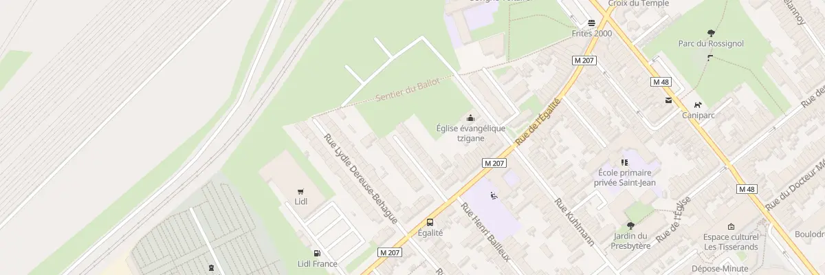 Plan du 16 Rue du Maire E Dereuse à Lille