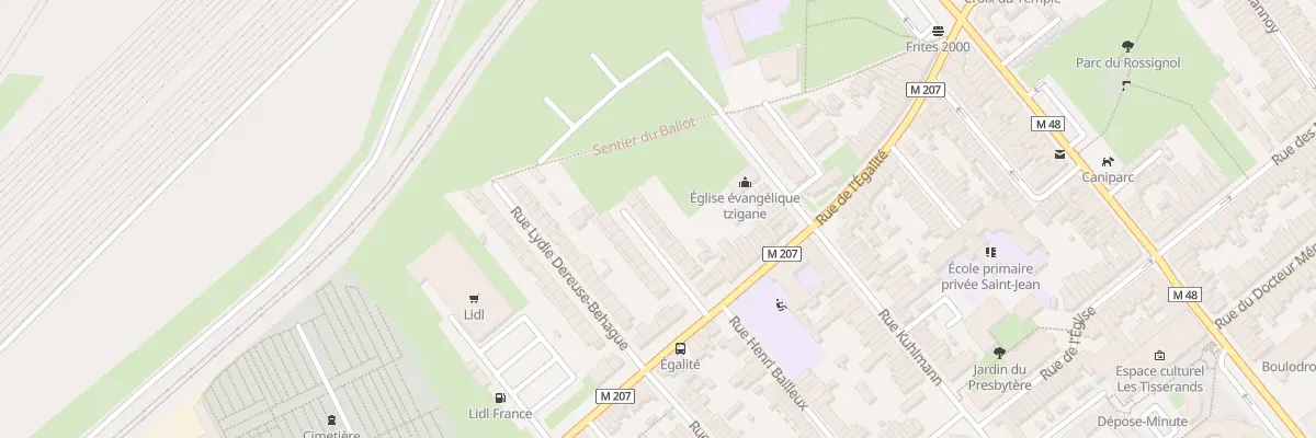 Plan du 14 Rue du Maire E Dereuse à Lille