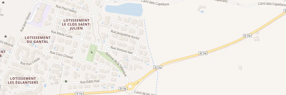 Plan du 7 Rue Jacqueline Auriol à Torreilles
