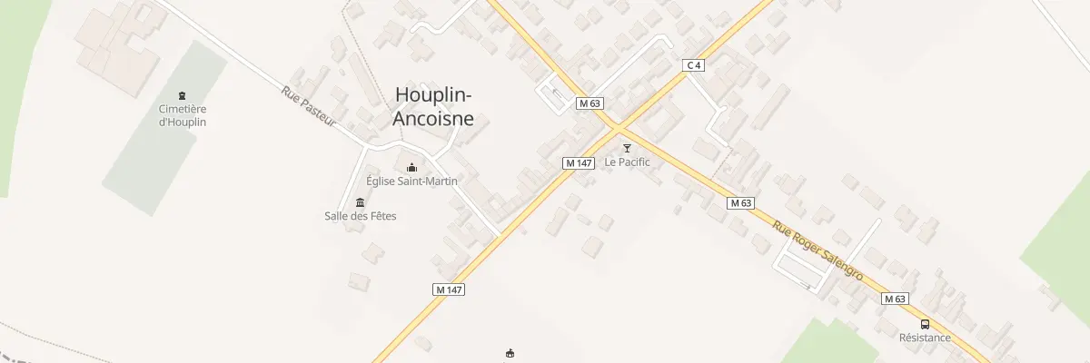 Plan du 16 Rue Jean-Baptiste Lebas à Houplin-Ancoisne