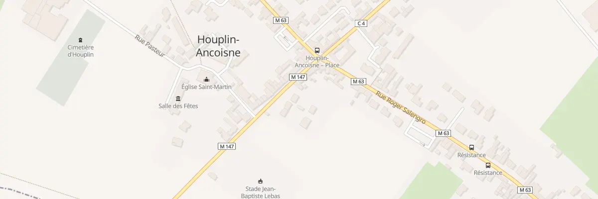 Plan du 13 Rue Jean-Baptiste Lebas à Houplin-Ancoisne