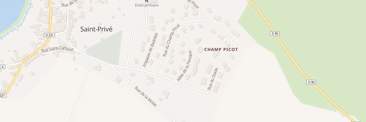 Plan du 5 All de la Perrière à Saint-Privé