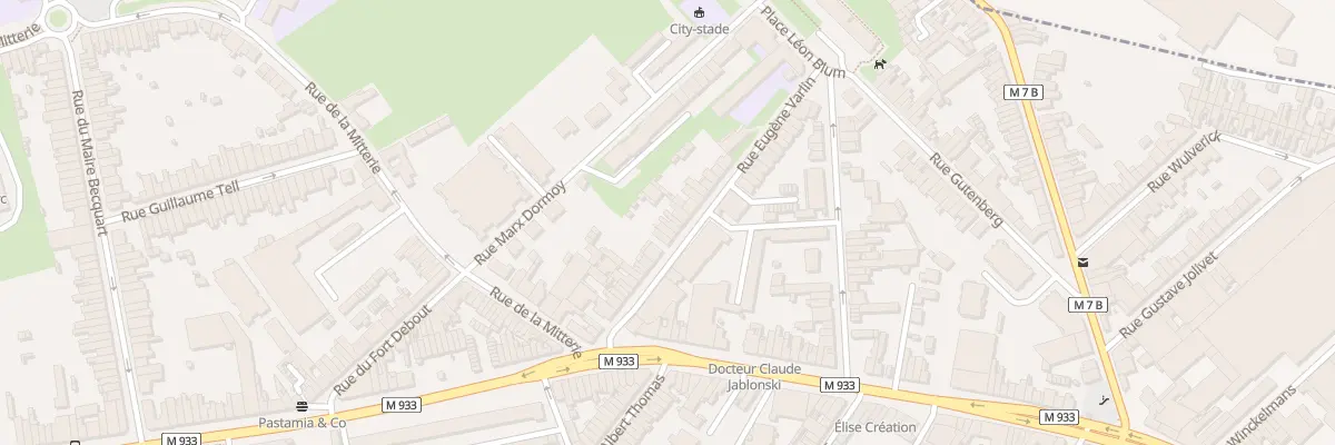 Plan du 25 Rue Eugene Varlin Lomme à Lille