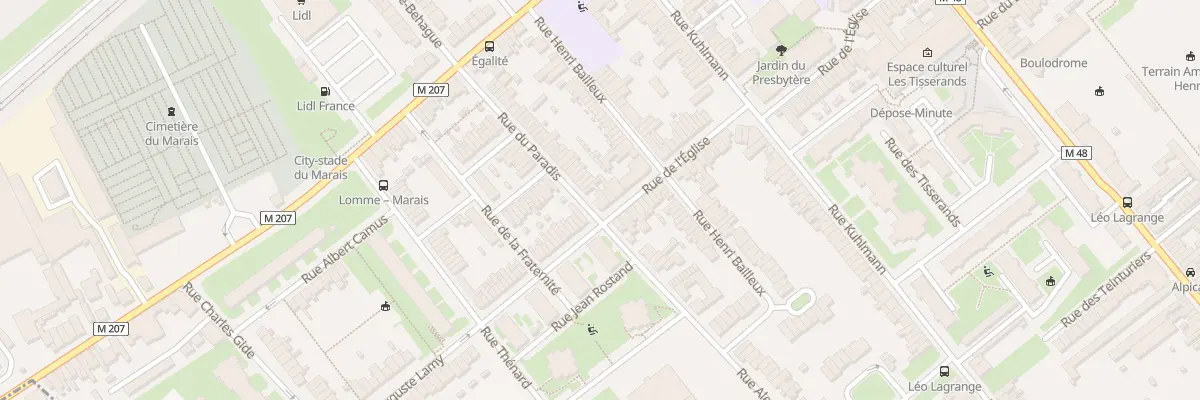 Plan du 62 Rue de l’Eglise Lomme à Lille