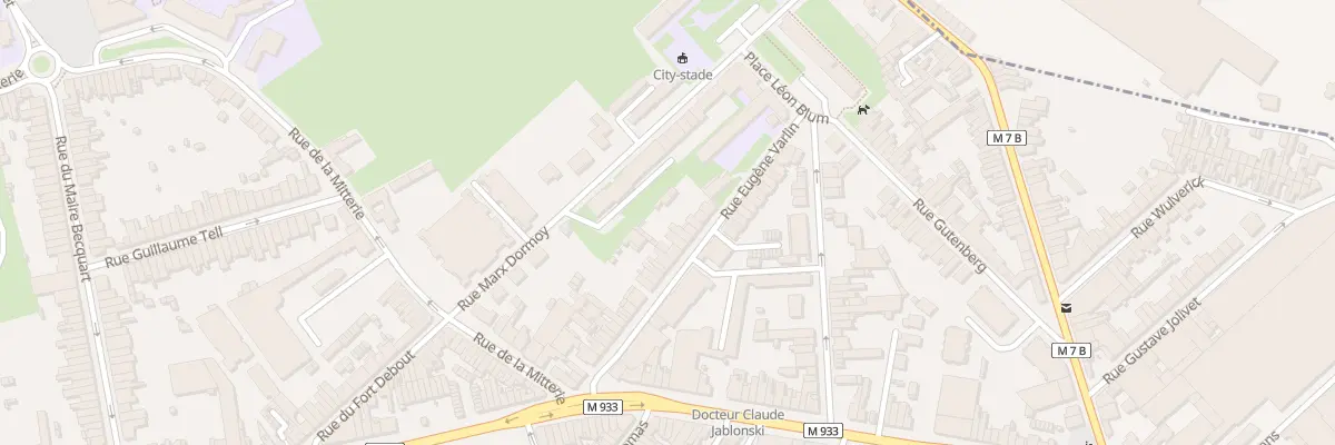 Plan du 33 Rue Eugene Varlin Lomme à Lille