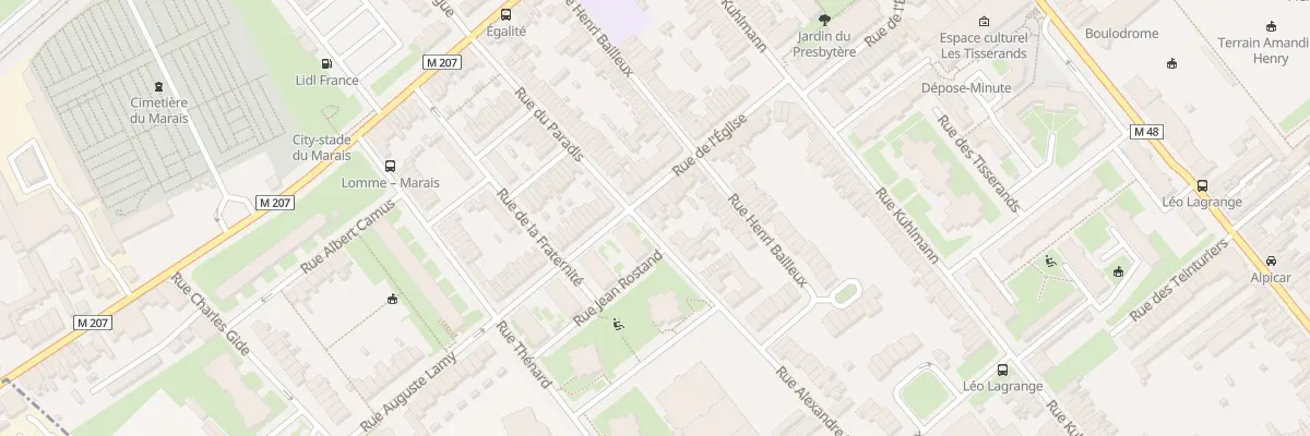 Plan du 93 Rue de l’Eglise Lomme à Lille