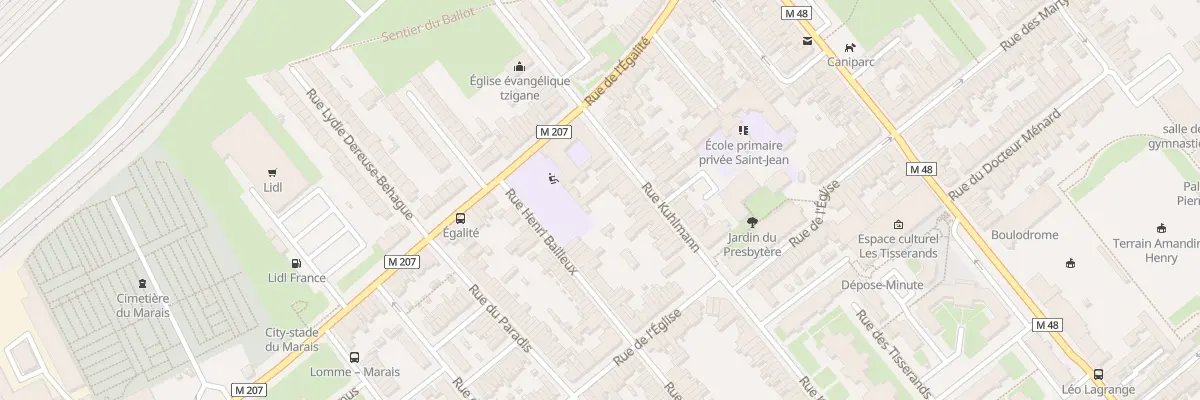 Plan du 22 Rue Kuhlmann Lomme à Lille