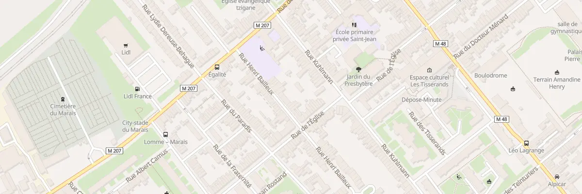 Plan du 23 Rue Henri Bailleux à Lille