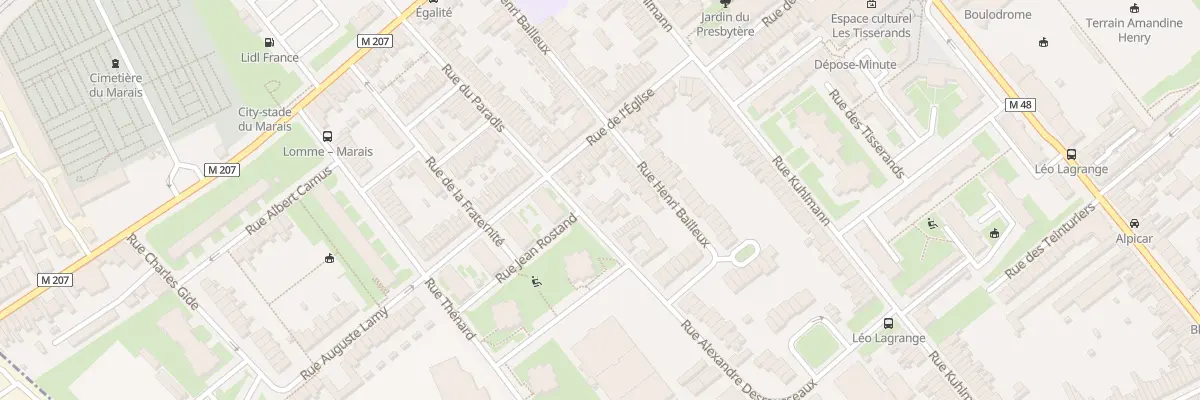 Plan du 3 Rue Alexandre Desrousseaux Lom à Lille