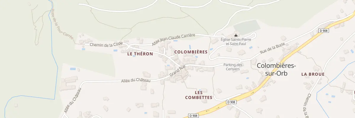 Plan du 5300 Colombieres à Colombières-sur-Orb