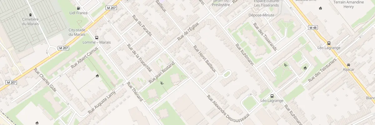 Plan du 9 Rue Alexandre Desrousseaux Lom à Lille
