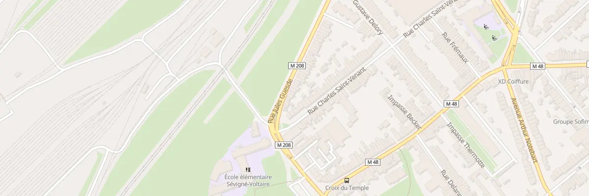 Plan du 2 Rue Jules Guesde Lomme à Lille