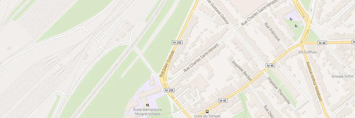 Plan du 6 Rue Jules Guesde Lomme à Lille