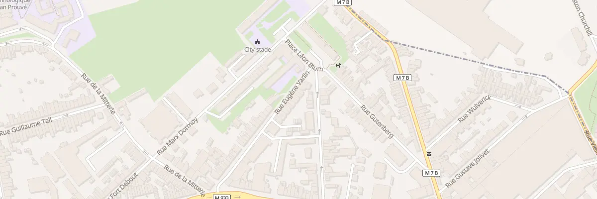 Plan du 36 Rue Eugene Varlin Lomme à Lille