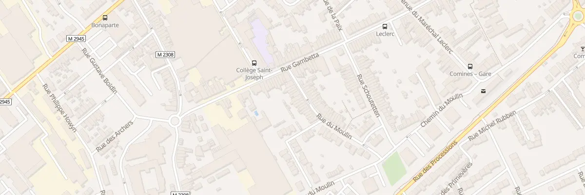 Plan du 10 Rue du Moulin à Comines
