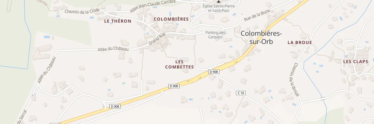 Plan du 90 Les Combettes à Colombières-sur-Orb