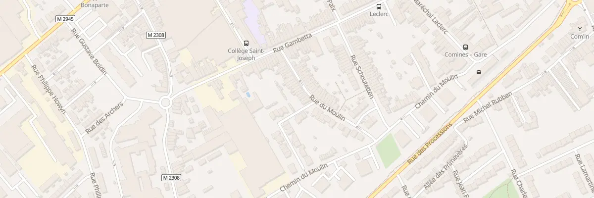 Plan du 26 Rue du Moulin à Comines
