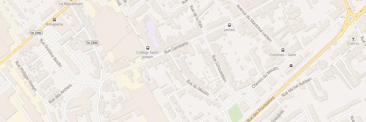 Plan du 1 Rue du Moulin à Comines