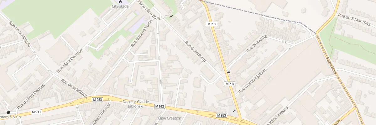 Plan du 21 Rue Gutenberg Lomme à Lille
