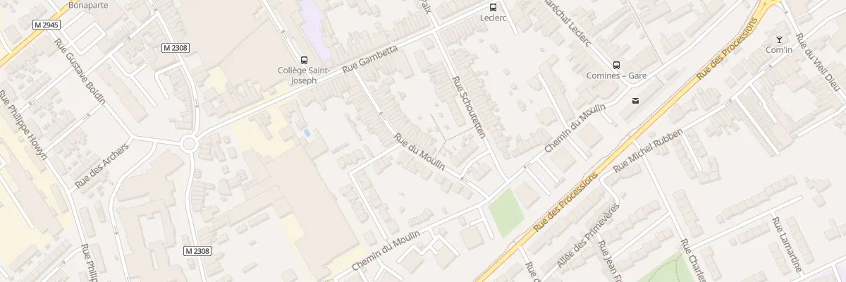 Plan du 33 Rue du Moulin à Comines