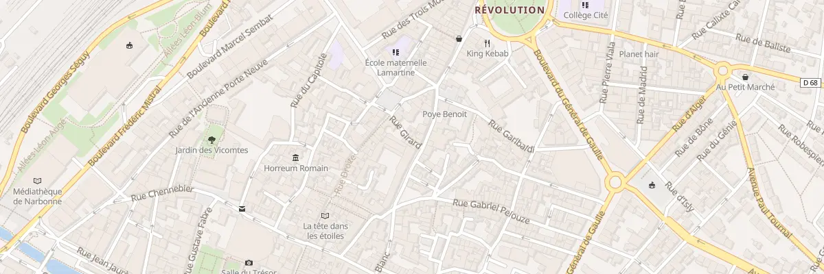 Plan du 3 Rue Girard à Narbonne