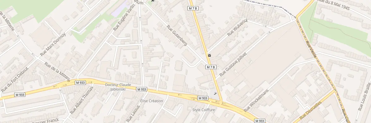 Plan du 9 Rue Gutenberg Lomme à Lille