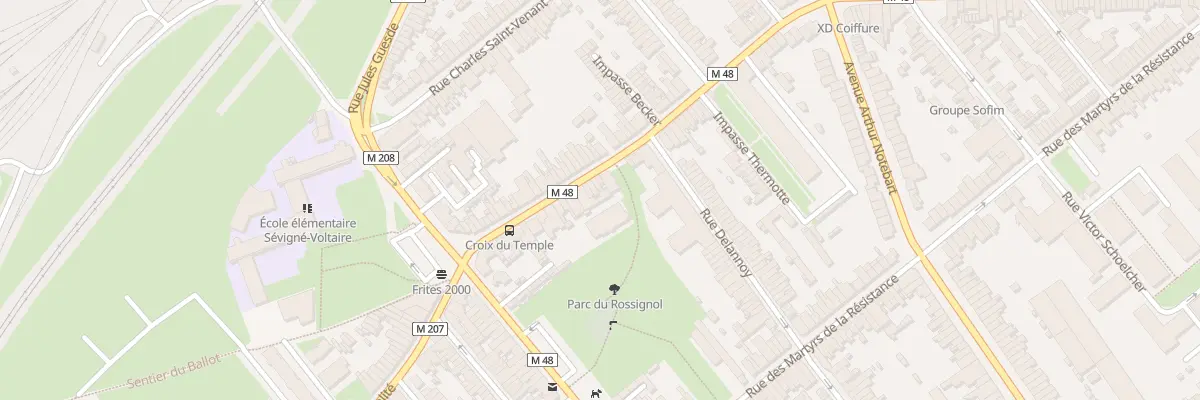 Plan de la Rue Anatole France Lomme à Lille