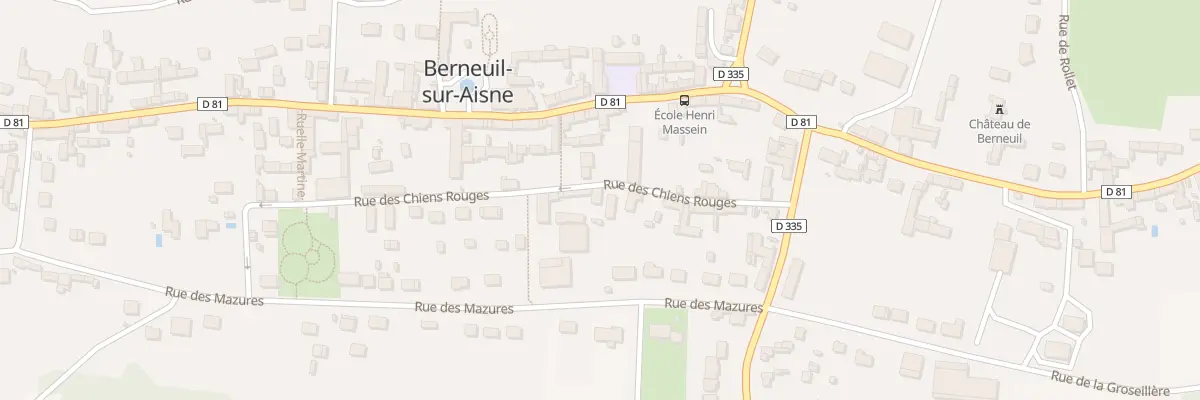Plan du 11 Rue des Chiens Rouges à Berneuil-sur-Aisne