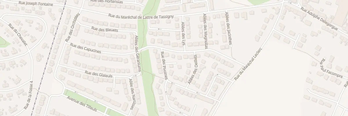 Plan du 18 Rue des Lilas à Courcelles-lès-Lens