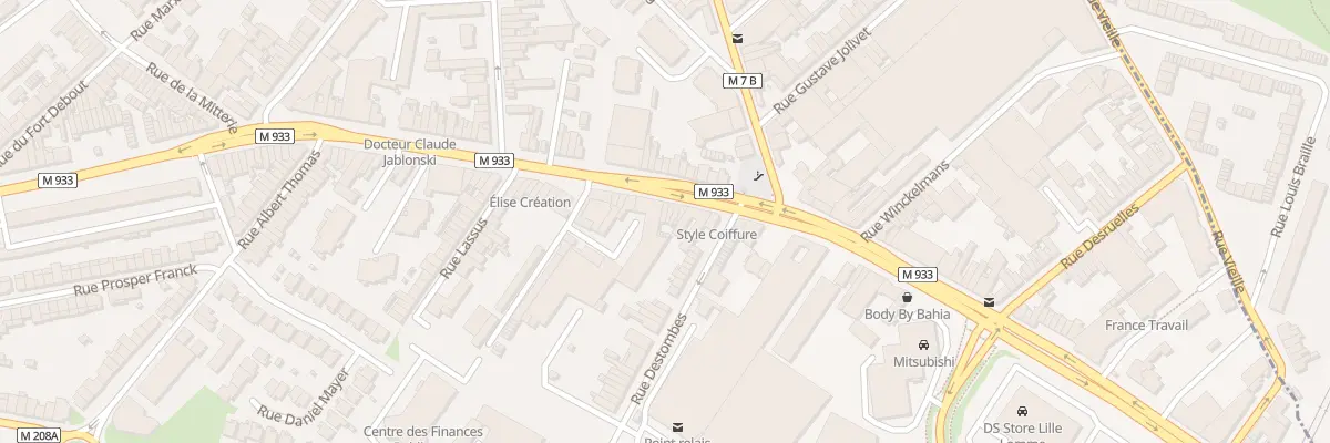Plan du 489 Av de Dunkerque Lomme à Lille