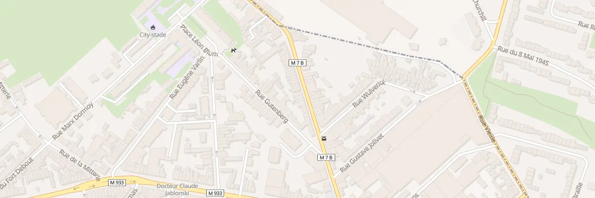 Plan du 23 Rue Eugène Descamps à Lille