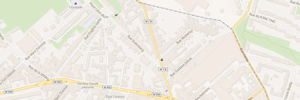 Plan du 13 Rue Eugène Descamps à Lille
