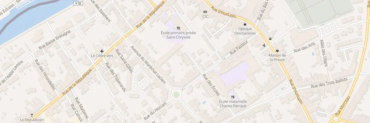 Plan du 6 Rue des Écoles à Comines