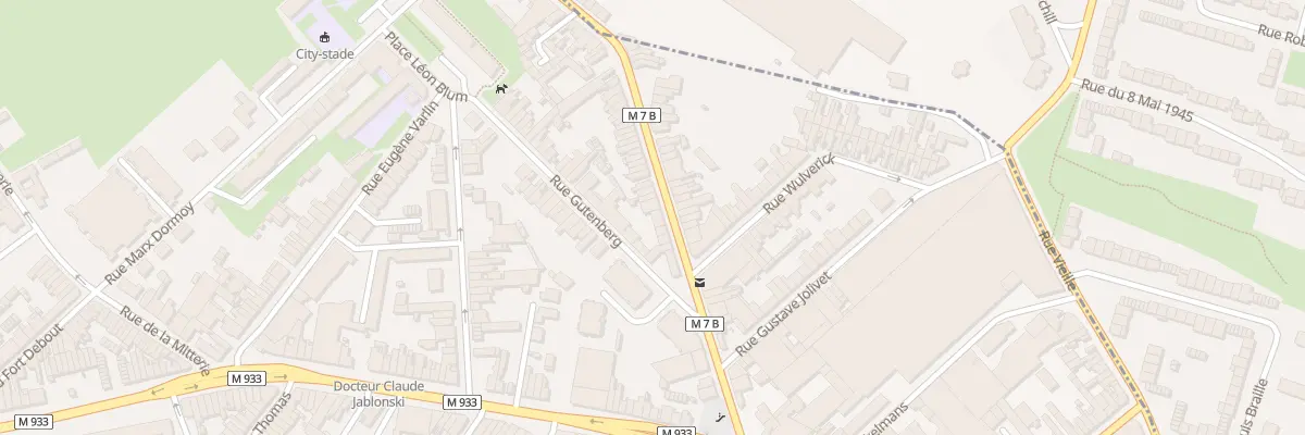 Plan du 15B Rue Eugène Descamps à Lille