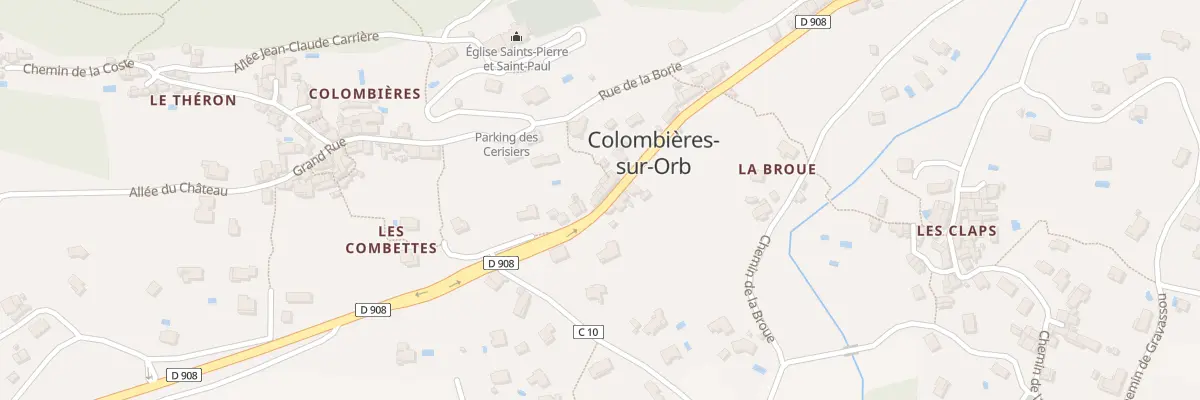 Plan du 5016 La Borie à Colombières-sur-Orb