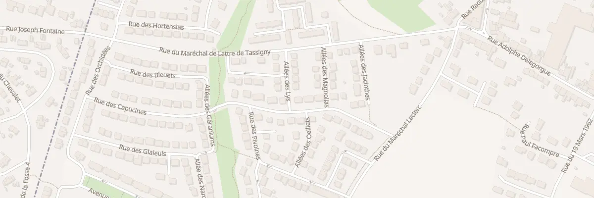 Plan du 11 Rue des Lilas à Courcelles-lès-Lens