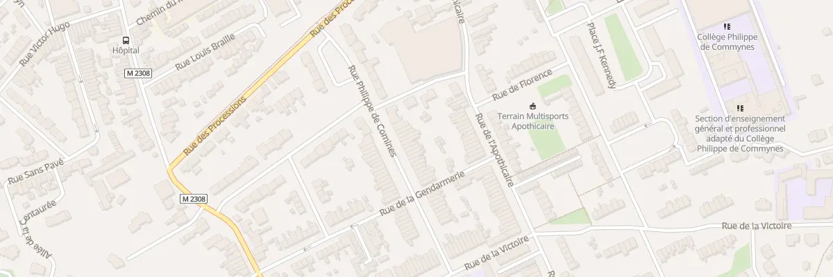 Plan du 40 Rue Philippe de Comines à Comines