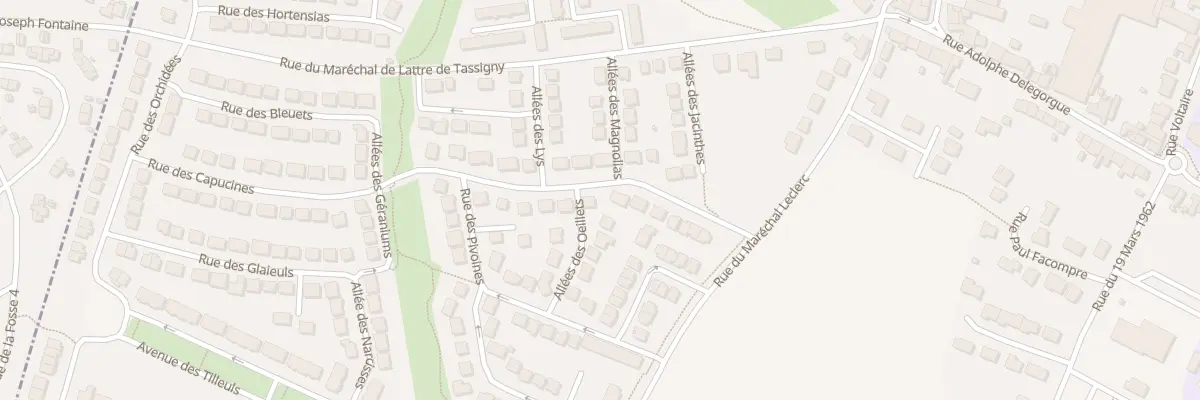 Plan du 10 Rue des Lilas à Courcelles-lès-Lens