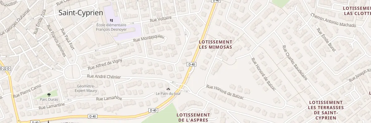 Plan du 15 Rue Beaumarchais à Saint-Cyprien