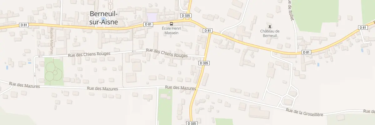 Plan du 1 Rue des Chiens Rouges à Berneuil-sur-Aisne