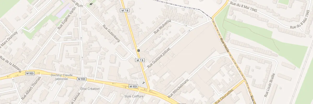 Plan du 13 Rue Gustave Jolivet à Lille