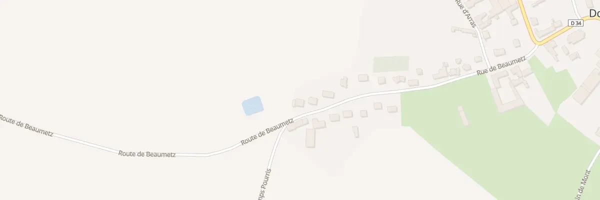 Plan du 22 Rue de Beaumetz à Doignies