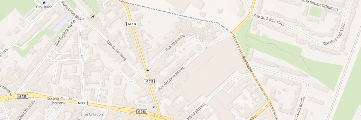 Plan du 27 Rue Gustave Jolivet à Lille