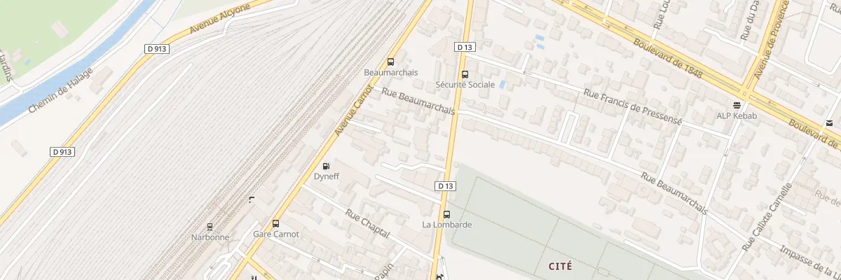 Plan du 31 Av Mal de Lattre de Tassigny à Narbonne