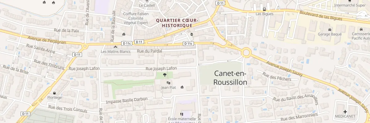 Plan du 6B Rue Joseph Lafon à Canet-en-Roussillon